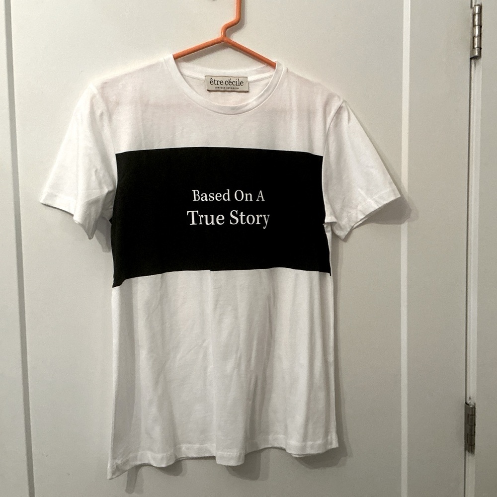 Black and White Cotton Graphic Tee